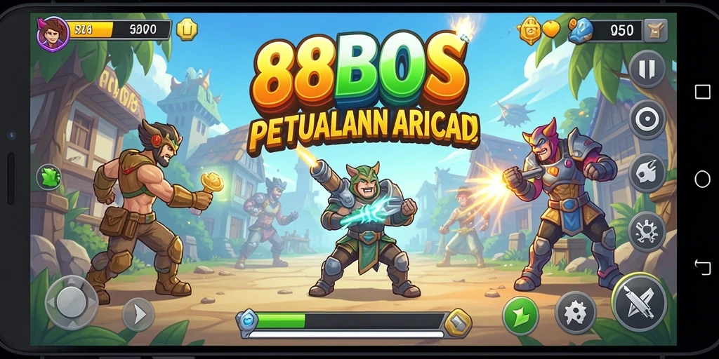 Screenshot utama <strong>88BOS</strong> menampilkan gameplay Arcade yang seru dan penuh aksi.