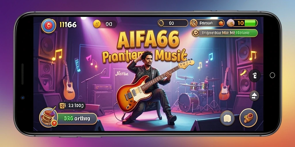 Screenshot gameplay AIFA66 menampilkan interaksi musik yang seru.