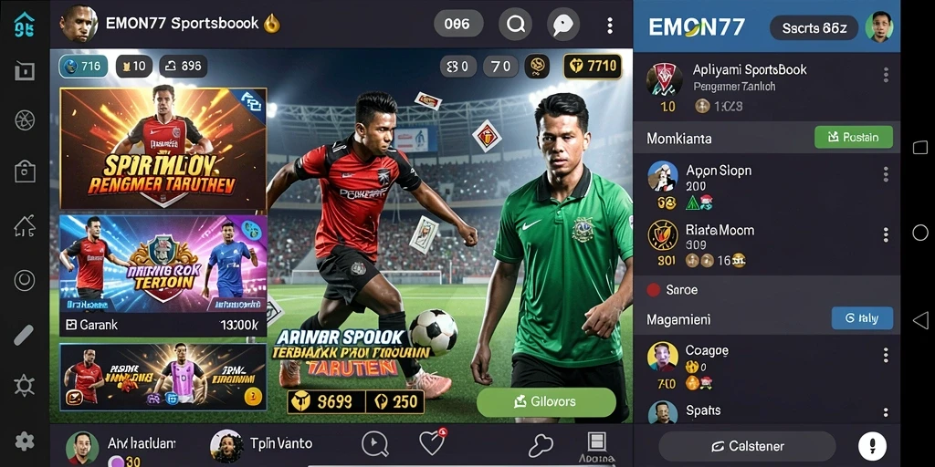 Tampilan gameplay menarik dari aplikasi Sportsbook EMON77.