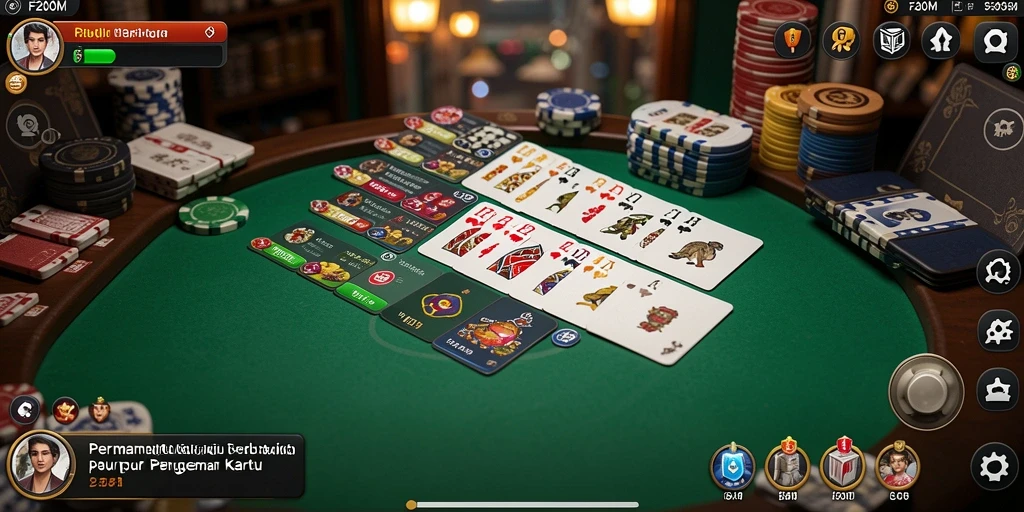 Tampilan gameplay seru dari permainan QiuQiu F200M.