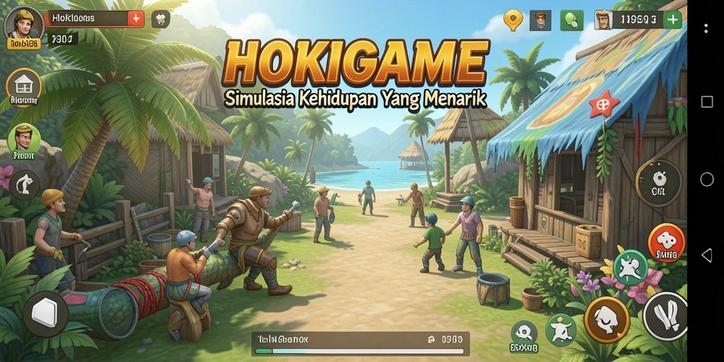 Screenshot HOKIGAME menunjukkan interaksi gameplay yang seru dan menarik.