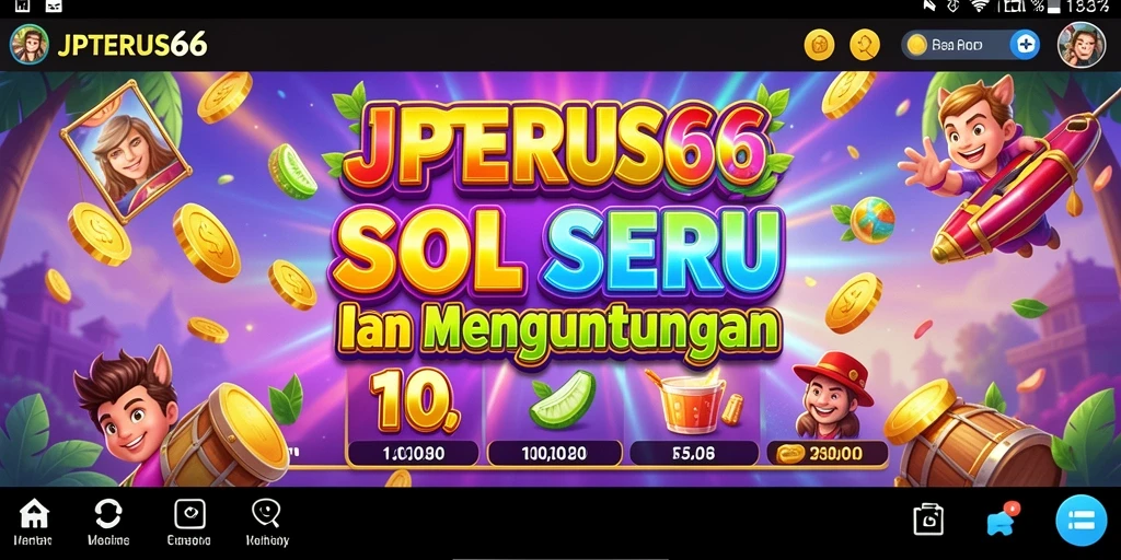 Tampilan gameplay menarik dari JPTERUS66 dengan mesin slot interaktif.