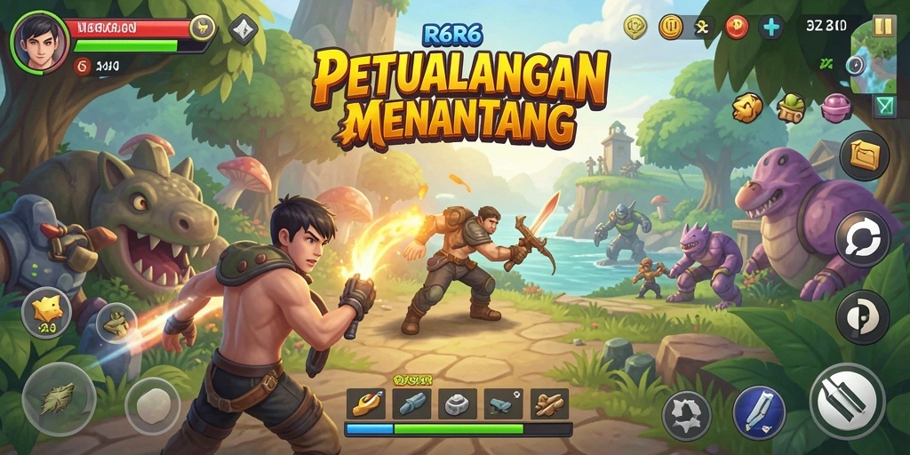 Tangkapan layar gameplay R6R6 yang menampilkan aksi seru dan dinamis.