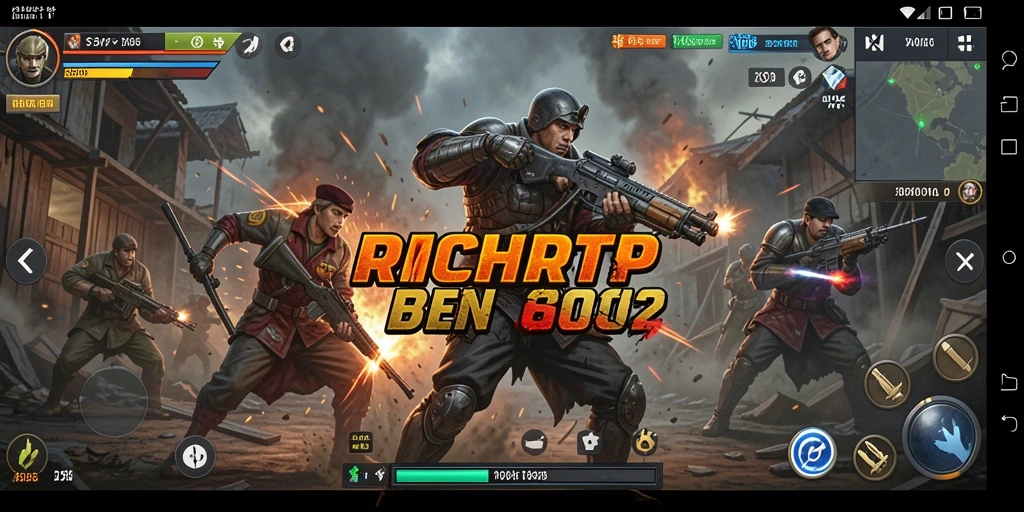Tampilan gameplay strategis dan pertempuran dalam RICHRTP.