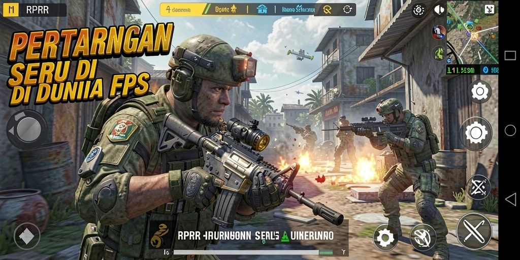 Screenshot permainan RPRR menampilkan aksi tembak-tembakan yang seru dan mendebarkan.