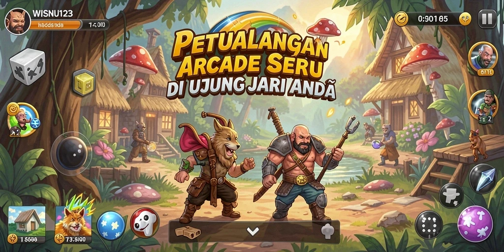 Tampilan gameplay seru WISNU123 yang mendebarkan di setiap level.